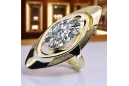 Ring Vintage craft Zircon 14K Yellow gold vrc189y